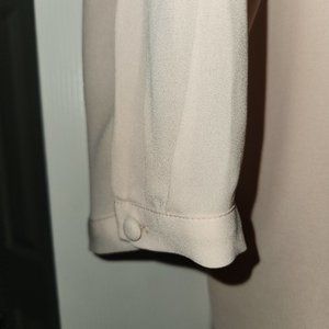 Loft Fashion Brand, cream colored, scalloped collar blouse, Size Large